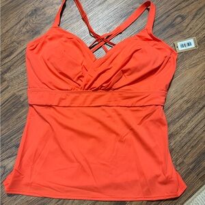 NWT Title Nine Vibrant Orange Tank Top. Underwire and padded support. 38DD